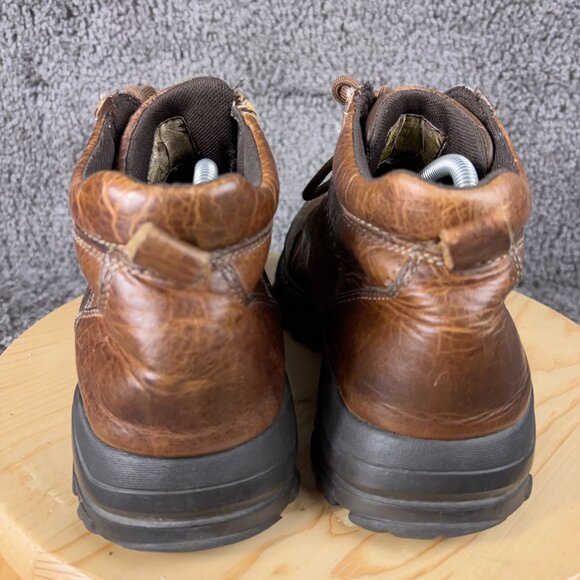 Vtg GBX Chukka Boots Mens Size 9.5 Brown Distressed Leather Suede Lace Up Ankle - Picture 4 of 8